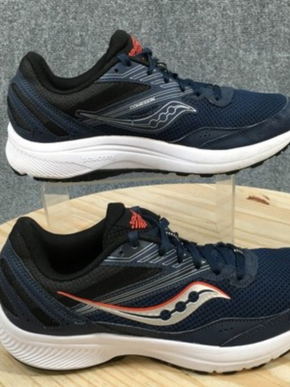 Saucony Mens Cohesion Running Sneakers Blue Lace Up Low Top Size 11